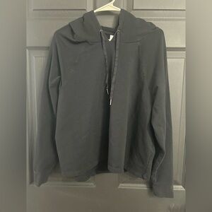 Black Crop Top Hoodie